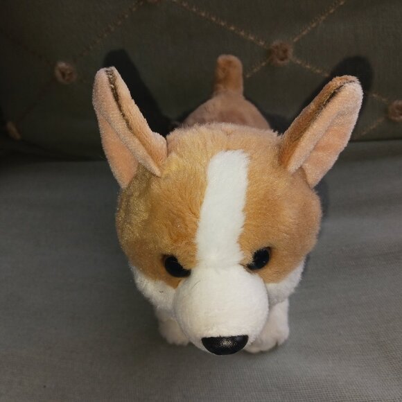 Aurora Purely Luxe CORGIE PUP Puppy Dog Brown White Soft Fur 11" Plush - Picture 2 of 7